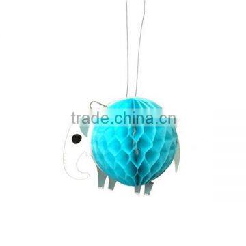 Baby Elephant Honeycomb Paper Decorations