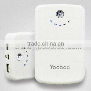 White 11200mAh Yoobao Power Bank with Capacity led light