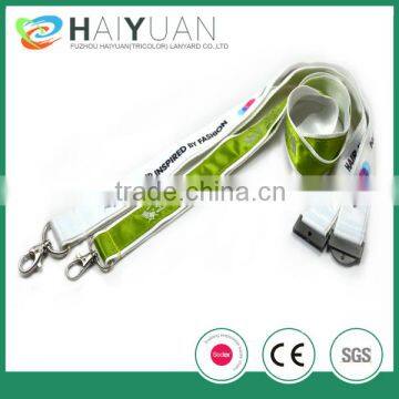 silkscreen double layer lanyards with breakaway clips