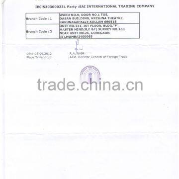 Certificate of Importer-Exporter code