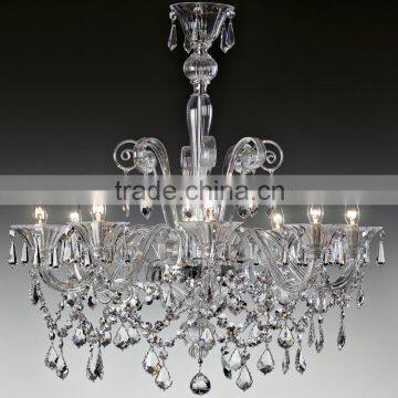 Modern Glass Crystal Chandelier Lighting Pendant Hanging Light Fixture 8 Arms Suspension Lamp CZ3543/8