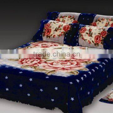 100% Ployester Plush Mink Fluffy Blanket Set photo-1