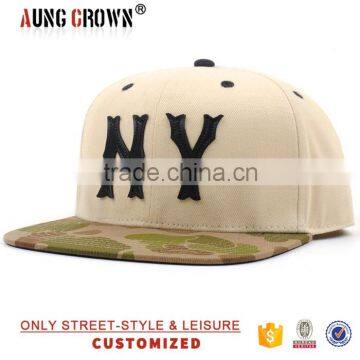 New Design Style 6 Panel Leather Patch Snapback Hats photo-3