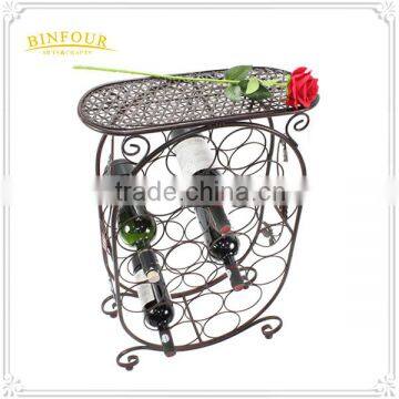 Promotional Novelty Bar Home Furniture Round Metal Wine Rack /stackable Metal Wine Rack photo-2