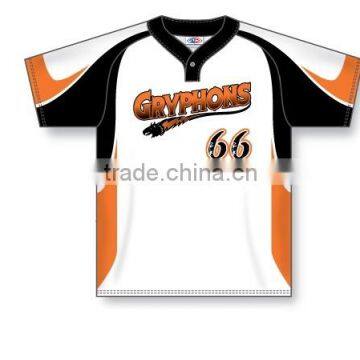 Custom Sublimated Half Sleeves One Button Gryphons Jersey/T-Shirt made of Moisture Wicking Cool Polyester fabric