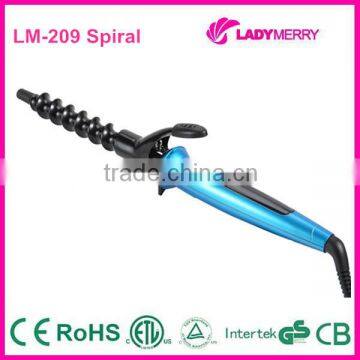 Professional digital LCD hair curlers spiral curl machine