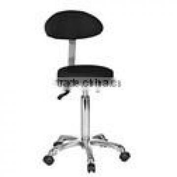 STOOL WITH BACKREST, BLACK COLOUR for beauty salon