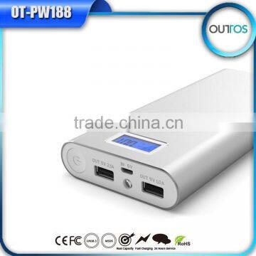 good price portable 20000mah usb power bank with flashing light