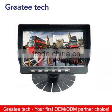 factory best 7inch Digital LCD Rear View Monitor Support 4-CH inputs with Quad Function