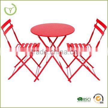 HL-3S-15015 folding garden bistro set full color folding table sets for garden decoration