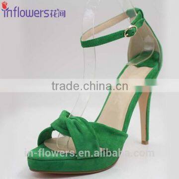 Suede material wholesale dress sandals for ladies from china shoe factory