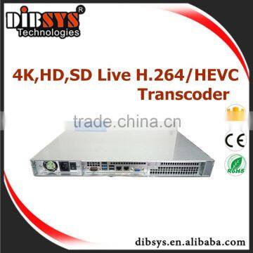 Exceptional quality and proven reliability mpeg2 and h.264 to hevc encoding IPTV Transcoder 4K Ultra HD HEVC/H.265 Encoding iptv