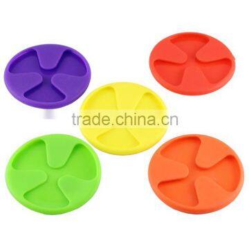 Cheap Goblet Cup Mat Silicone Pads Wine Glasses Mark Colorful Coasters Kitchen Tools photo-3