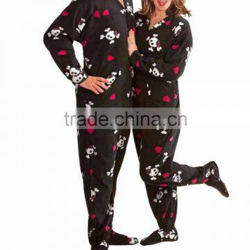 Wholesale Winter Warm Cute Skull Footed PajamaFor Adults