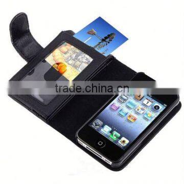 Bulk Buy From China Wallet Leather Case for iPhone 4S F-IPH4LC005