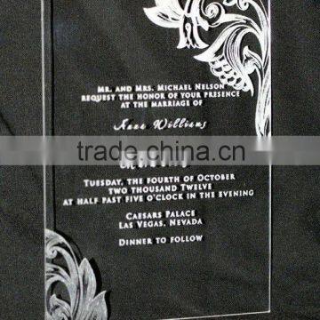 High Transparent custom handmade invitation card