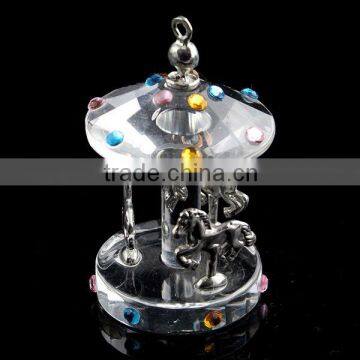 crystal merry go round for promotional gift