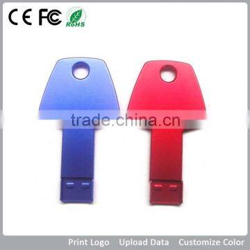 Low cost mini usb flash drives, key shaped usb, metal usb key with custom color