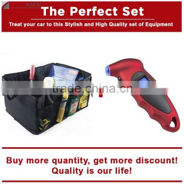 The Perfect Set Car Organizer+Tire Gauge