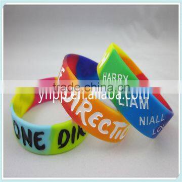 Swirl Colour Personalized Ink-filled Silicone Bracelet