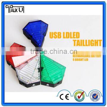 Brightness Diamond shaped Bike LED Rear Light for outdoor