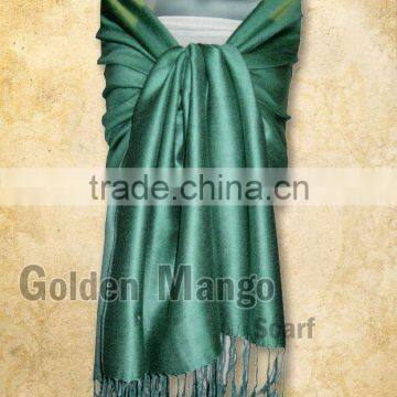 Solid color viscose pashmina shawl