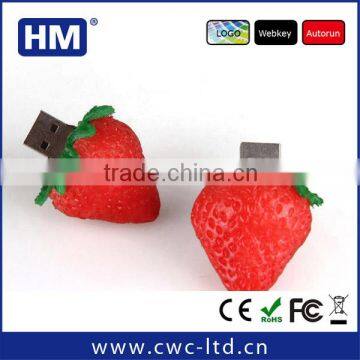 Promotional cheap customized usb flash drive -( strawberry fruit usb flash)