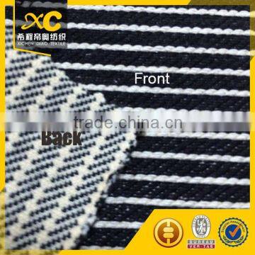 Stripe cotton spandex knitted colored denim fabric