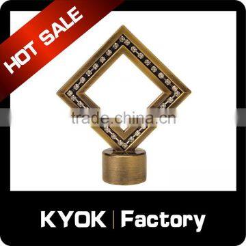 KYOK Modern Swivel Curtain Rod Finials, Drapery Rod Finial, Chrome Plated Curtain Rod Finial photo-3