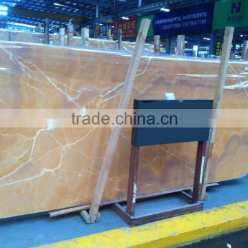 Agate Orange Onyx Slab Light Transparent