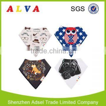 2016 Alva New Printed 100% Cotton and High Quality Bandana Drool Bibs Baby Bandana Bibs                        
                                                Quality Choice