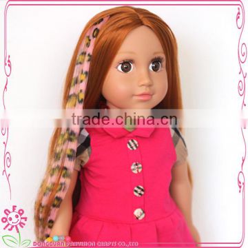 Leopard fashion doll wigs wholesale OEM toy doll wigs