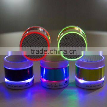 TF card support portable mini speaker, led lighting bluetooth speaker, hot selling bluetooth speaker