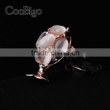Fashion Jewelry Zinc Alloy Fish Shape Cat-eye Stone Ring Ladies Party Show Gift Dresses Apparel Promotion Accessories photo-3