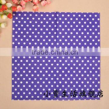 2ply 20pic/pack Purple Wave Point Style Restaurant, Wedding, Party Festival Etc Decoration Napkin photo-2