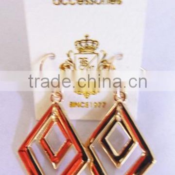 Fashion Crystal 316 Stainless Steel Square drop Earrings