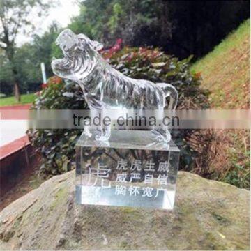 western New design crystal tiger model for wedding and business gift