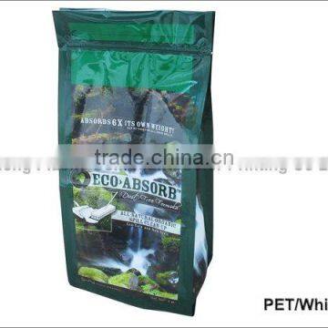 quad sealed plastic bag with zipper