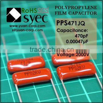 Taiwan 471J 2KV Polypropylene Film Capacitor High Voltage Capacitor photo-1