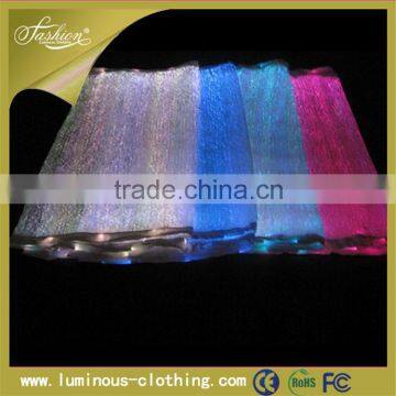 2015 innovative creative LED light luminous fiber optics fabric