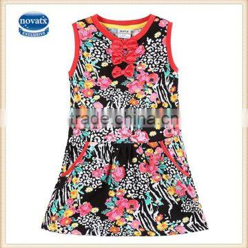 (H6239) 2-6Y nova kids princess sleeveless girl flower dresses babies girls clothes children's dress for girls