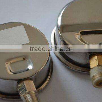 highly quality bottom mounting shockproof stainless steel pressure gauge