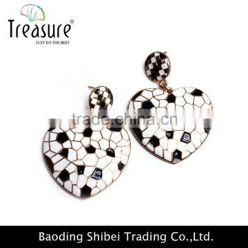 Wedding Jewelry Mix Color Rhinestone Heart Shape Stud Earrings Jewelry in Fashion Style