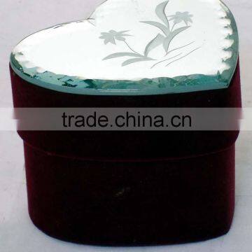Modern Velvet Box With Mirror