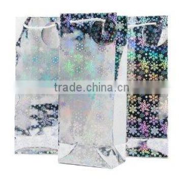 SILVER Holographic Snowflake BOTTLE Bags