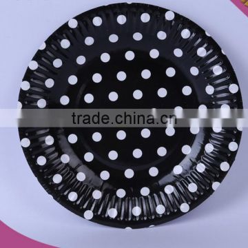 Polka dots Paper Party Plates, 9"