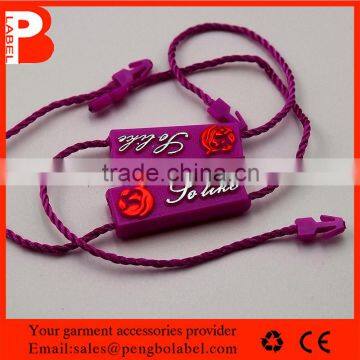 garment plastic seal tag for hang tag