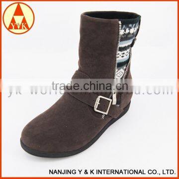 2016 hot sale thickening suede fabric snow boots