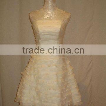 Campange Strapless Short Organza Tiered Dress BM0016