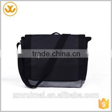 Wholesale cheap custom dark black cross strap canvas messenger bag